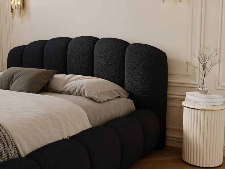 Polsterbett mit Stauraum und Lattenrost 180x200 Cloud Soft Schwarz
