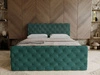 Boxspringbett mit Bettkasten 160x200 Lunaris Grün