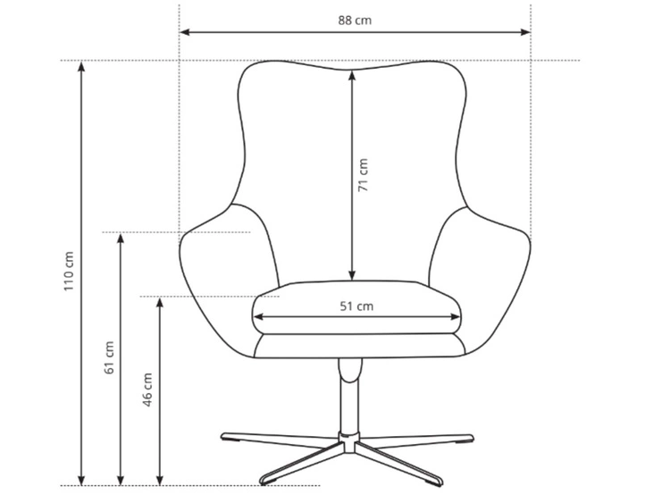 Drehbarer Sessel Deves Weiß