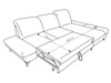 Ecksofa L-Form Rechts mit Schlaffunktion und Bettkasten Hannover Dunkelgrau