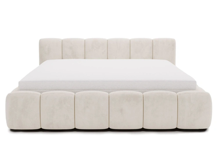 Polsterbett mit Bettkasten und Lattenrost 120x200 Cloud Low Beige