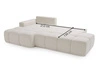Ecksofa L-Form Rechts mit Schlaffunktion und Bettkasten Montero Creme