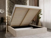 Polsterbett mit Bettkasten und Lattenrost 200x200 Apollo Beige