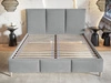 Polsterbett mit Lattenrost 140x200 Trio Dunkelgrau