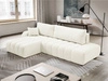 Ecksofa mit Schlaffunktion und Bettkasten Links Adoro Creme 