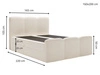 Boxspringbett mit Bettkasten 160x200 Campi Creme