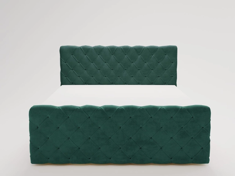 Boxspringbett mit Bettkasten 120x200 Lunaris Grün