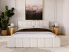 Polsterbett mit Bettkasten und Lattenrost 140x200 Alicante Boucle Beige