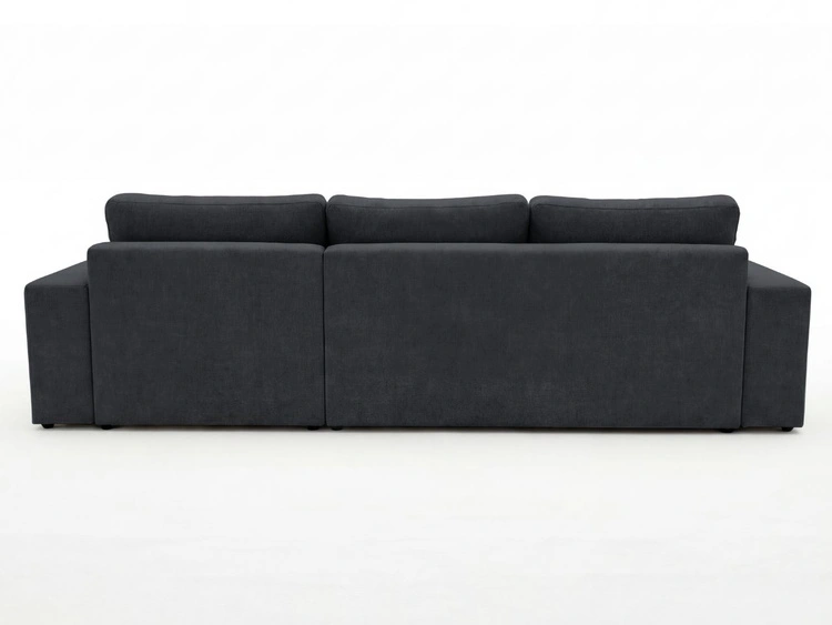 Ecksofa L-Form fürs Wohnzimmer Nesto Rechts Schwarz