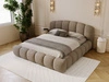 Polsterbett mit Stauraum und Lattenrost 200x200 Cloud Soft Braun