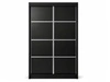 Schiebetürenschrank mit Sprossen 120 cm mit LED-Beleuchtung Ponti Schwarz