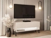 TV-Schrank 90 cm mit LED-Beleuchtung und schwarzen Metallbeinen Aurelie Kaschmir matt