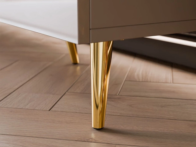 TV-Schrank im Glamour-Stil mit Schränken und Schublade Lunelie Kaschmir Hochglanz