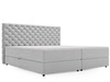 Boxspringbett mit Bettkasten 200x200 Bergamo Hellgrau