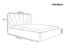 Polsterbett mit Bettkasten und Lattenrost 140x200 Orlo Rosa