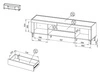 TV-Lowboard mit Schublade und Türen Messina Schwarz