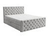 Boxspringbett mit Bettkasten 160x200 Montego Hellgrau