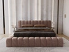 Polsterbett mit Bettkasten und Lattenrost 120x200 Italia Braun