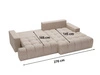 Ecksofa L-Form mit Schlaffunktion und Bettkasten Havi Links Beige