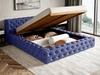 Polsterbett mit Bettkasten und Lattenrost 160x200 Palini Dunkelblau