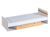Einzelbett mit Schublade für ein Jugendzimmer Lindo Weiß, Nash Eiche