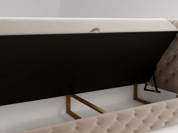 Boxspringbett mit Bettkasten 180x200 Canolo Beige