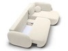 Ecksofa mit Schlaffunktion und Bettkasten Rechts Carino Creme