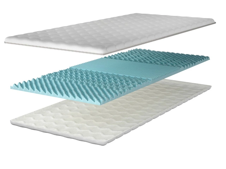 Matratzenauflage mit profilierter Schaumstoffschicht Lusso 100x200