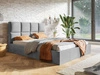 Polsterbett mit Bettkasten und Lattenrost 140x200 Malo Hellgrau