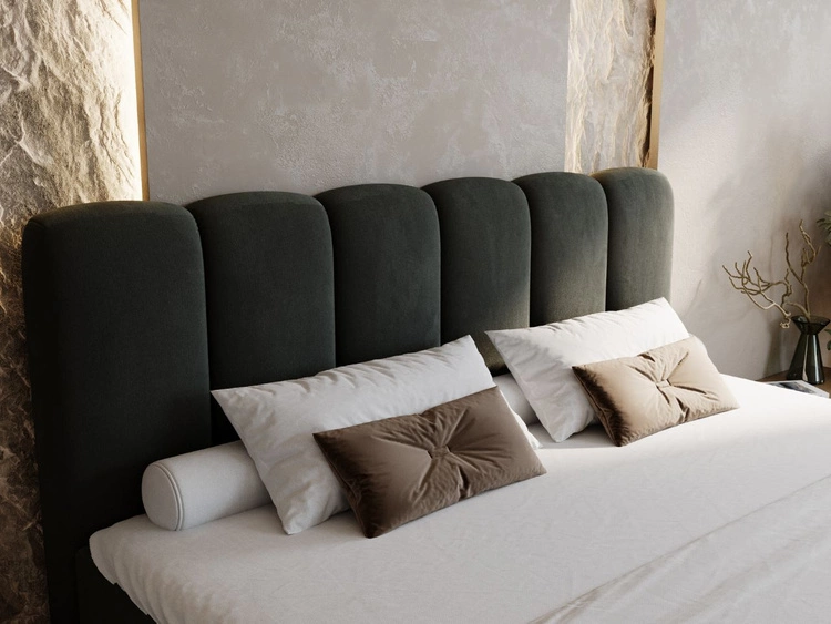 Boxspringbett mit Bettkasten 160x200 Cloud Dunkelgrau