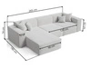 Ecksofa L-Form Links Arizona Creme