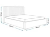 Polsterbett mit Bettkasten und Lattenrost 160x200 Toscania Grau