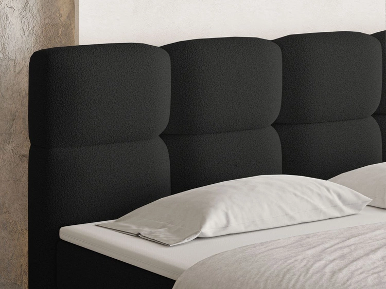 Boxspringbett mit Bettkasten 160x200 Rivon Schwarz