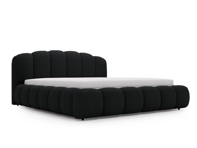 Polsterbett mit Stauraum und Lattenrost 120x200 Cloud Soft Schwarz