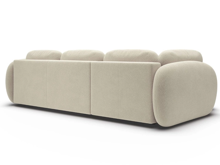 Ecksofa mit Schlaffunktion und Bettkasten Rechts Carino Beige