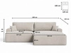 Ecksofa L-Form mit Schlaffunktion und Bettkasten Serene Links Beige
