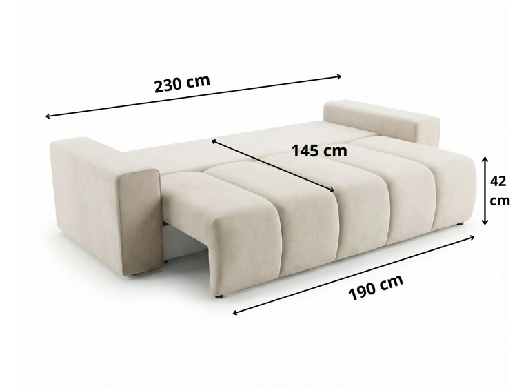 Schlafsofa mit Bettfunktion und Bettkasten Miro Dunkelgrau