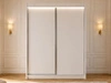 Schiebetürenschrank 150 cm mit LED-Beleuchtung Diano Weiß