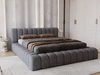 Polsterbett mit Bettkasten und Lattenrost 120x200 Italia Dunkelgrau