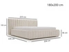 Polsterbett mit Bettkasten und Lattenrost 180x200 Bliss Braun