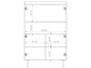 Vitrinenschrank 90 cm Vasa Braun