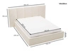 Polsterbett mit Bettkasten und Lattenrost 140x200 Lizbona Beige