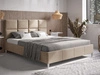 Polsterbett mit Lattenrost 140x200 Luxe Beige