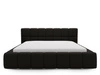 Polsterbett mit Bettkasten und Lattenrost 140x200 Alicante Boucle Schwarz