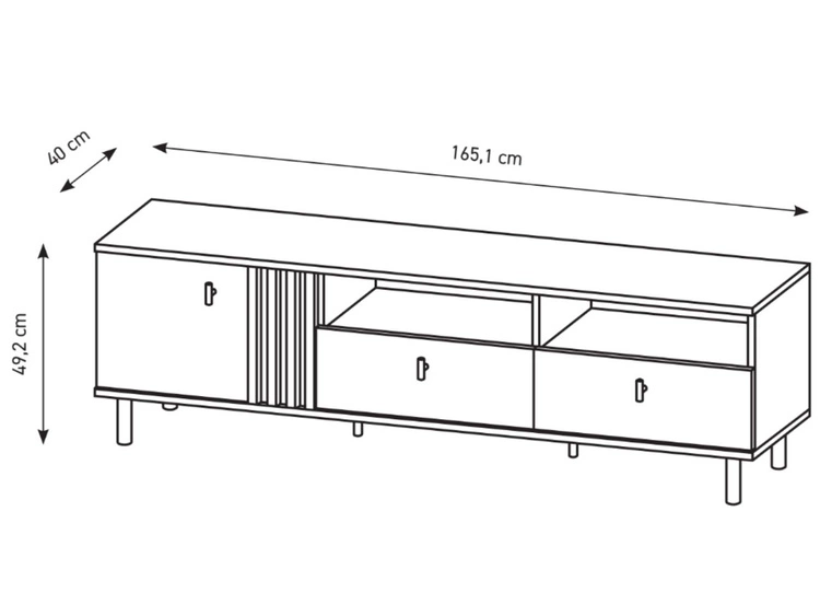Wohnzimmer-Set Malone Artisan Eiche, Anthrazit