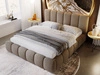 Polsterbett mit Bettkasten und Lattenrost 160x200 Cloud Bouclé-Stoff Braun