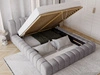 Polsterbett mit Bettkasten und Lattenrost 180x200 Italia Grau