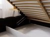 Polsterbett mit Bettkasten und Lattenrost 140x200 Cloud Bouclé-Stoff Schwarz