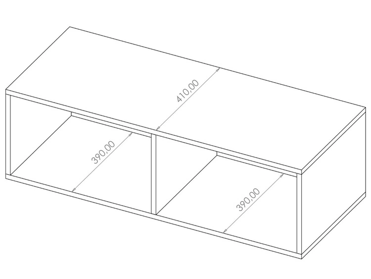 TV-Lowboard mit Türen 100 cm Kioto Schwarz matt