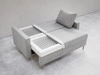 Schlafsofa mit Bettfunktion und Bettkasten Pori Grau